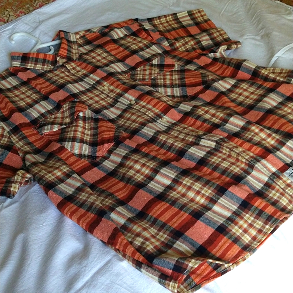Men's XXL short sleeve flannel shirt
